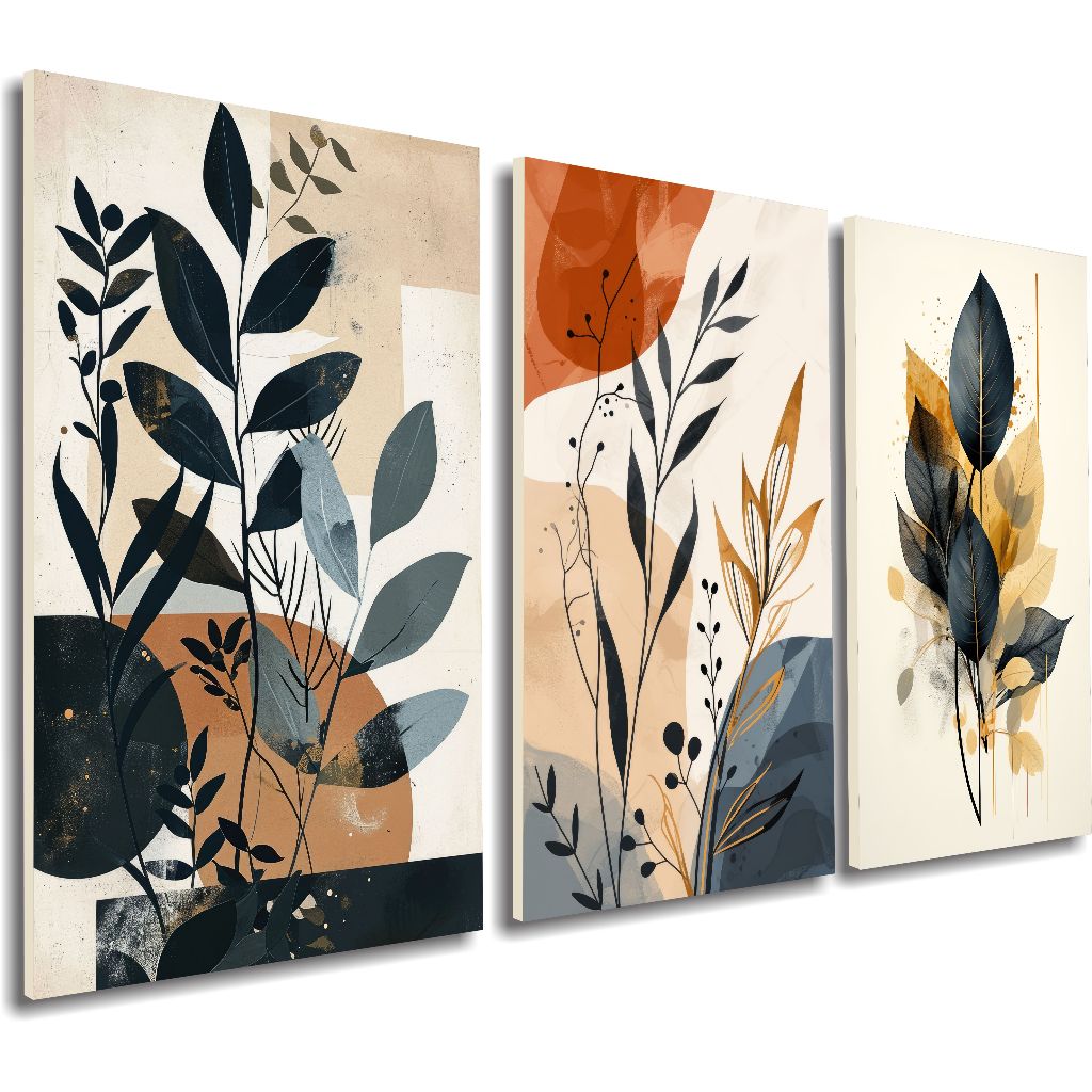 Quadro Decorativo Folhas Moderna Minimalista Abstrato Em Alta Resolução Quarto Sala Hall em Oferta na Shopee