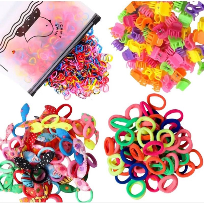 kit 150 Unidades de Xuxinha Elástico Rabico Mini Piranha Xuxinha de Meia Com Lacinho em Oferta na Shopee