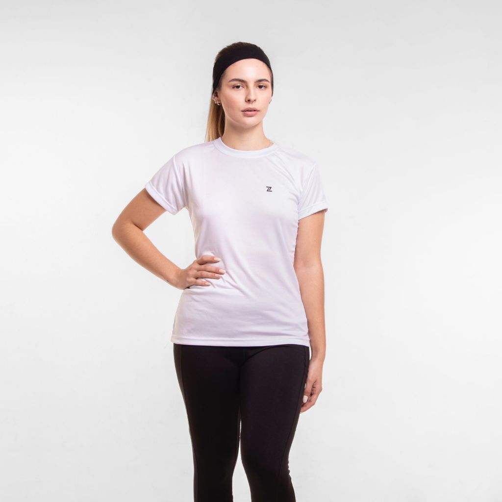 Camiseta Dry Fit Feminina Zoo Company Lisa -Casual Treino Academia Esportes Exercícios Corrida