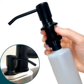 Dispenser Dosador Detergente preto dourado Aço Inox 350ml Para Embutir Outlet de Segunda Linha em Oferta na Shopee