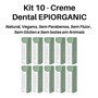 Epiorganic Kit 10 Creme Dental Menta - Possui Argila branca, Malva e Xylitol- Vegano Sem Flúor e Sem Glúten da Biozenthi