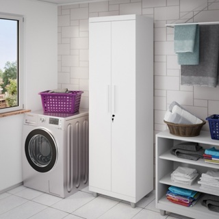 Armário Multiuso Pallas 2 Portas Com Chave Organizador, Sapateira, Armário Lavanderia - LH Móveis em Oferta na Shopee