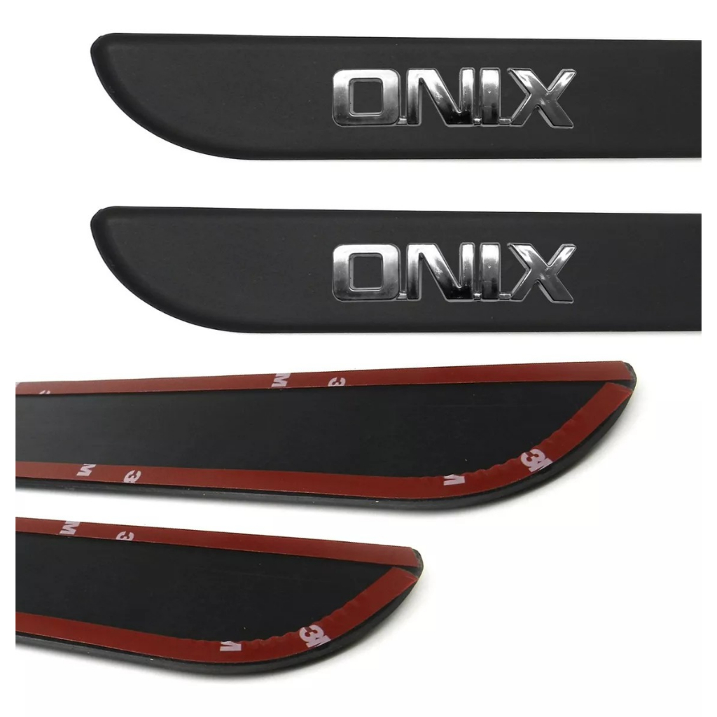 Friso Lateral Borrachão Onix 2013/2024 Escrita Cromada em Oferta na Shopee