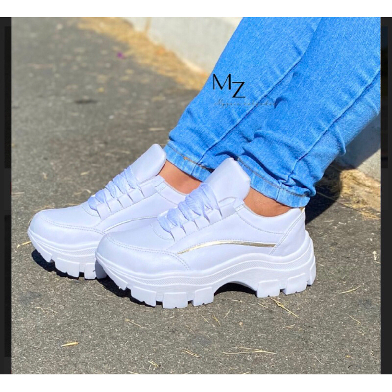 TENIS FEMININO LINDO ADULTO PLATAFORMA ELEGENTE NOVIDADE 2024 em Oferta na Shopee
