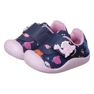 Tênis Meia Bebê Menina Sola Antiderrapante Dinossauro Marinho com Rosa Kidstep em Oferta na Shopee