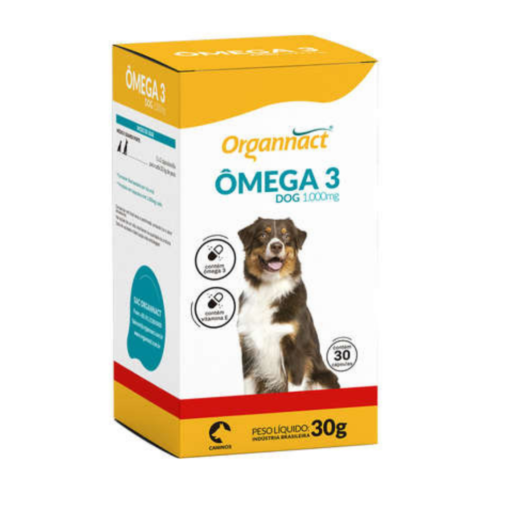 Suplemento Para Cães Omega 3 Dog 1000 mg - 30 Cápsulas