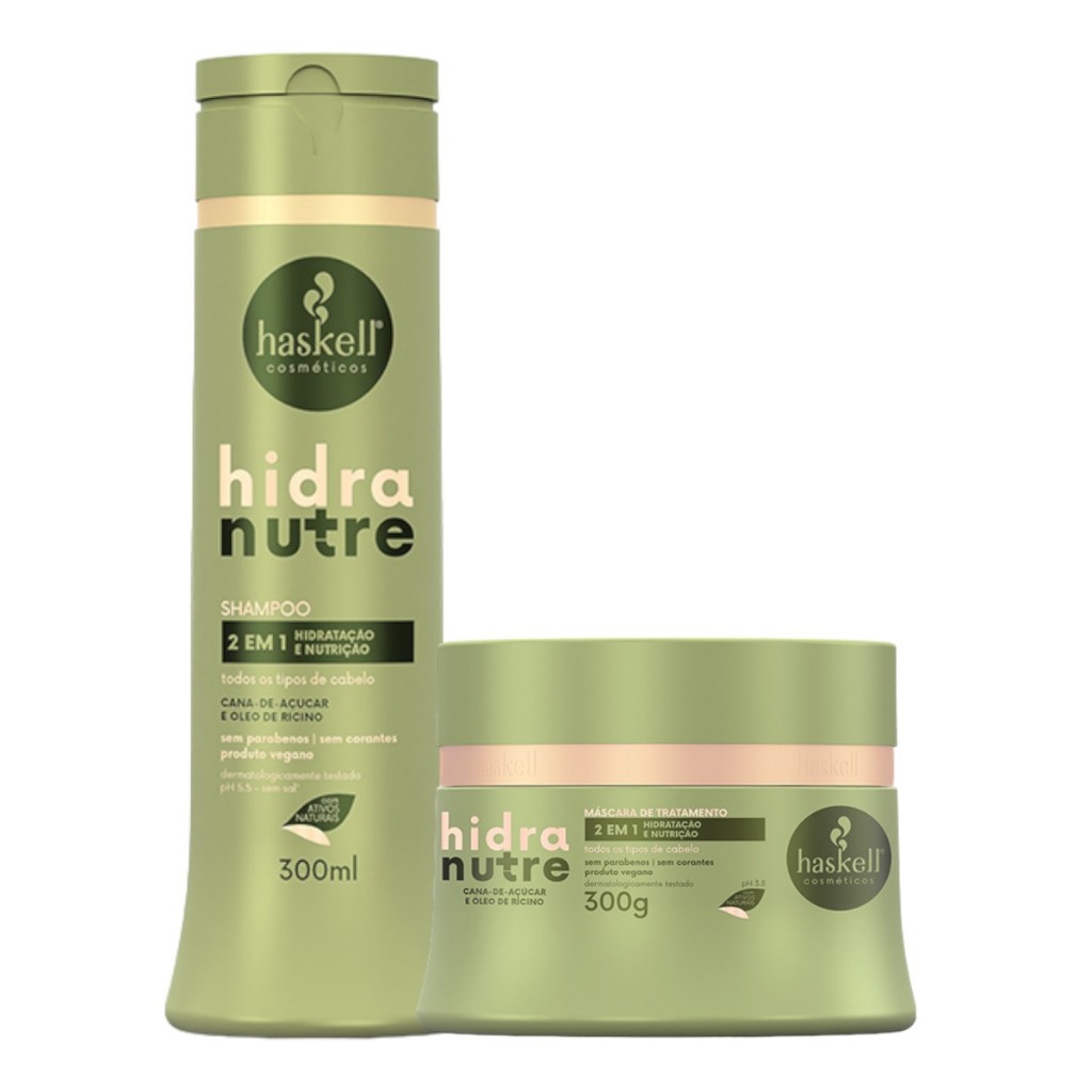 Kit Haskell Hidra Nutri Shampoo 300ML + 1 Mascara  250ML