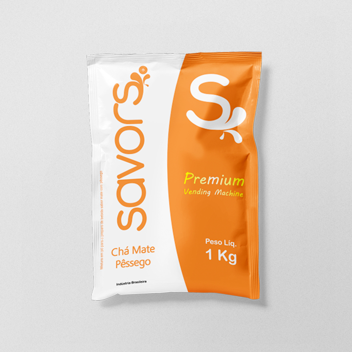 Bebida Chá Mate Pêssego em Pó Savors Maq. Autom.vending Pacote c/ 1 Kg em Oferta na Shopee