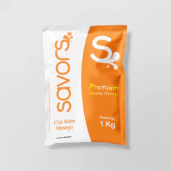 Bebida Chá Mate Pêssego em Pó Savors Maq. Autom.vending Pacote c/ 1 Kg