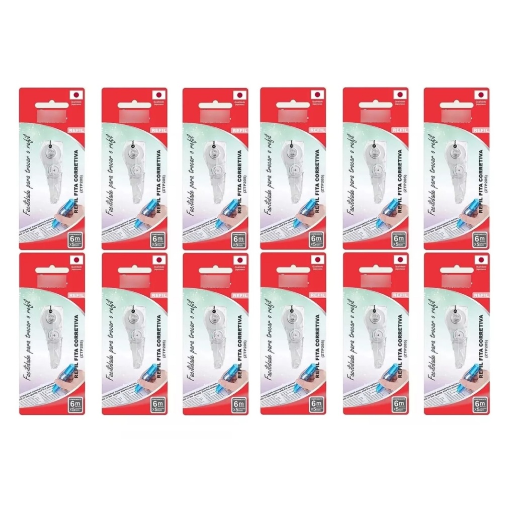 Refil Fita Corretiva Pentel Em Blister X 12 Unidades