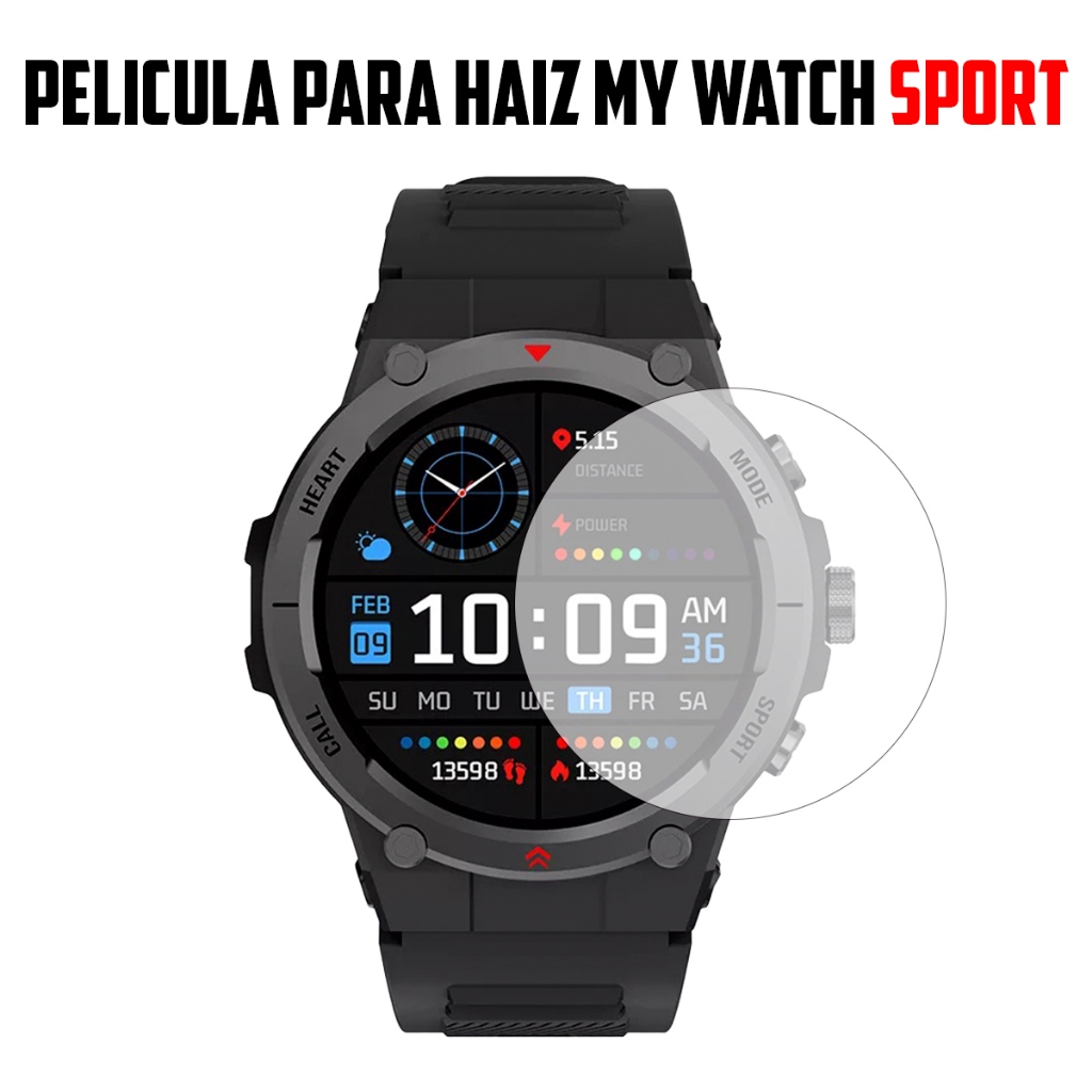 Película para Smartwatch Haiz My Watch Sport de vidro temperado Proteção de Tela Resistente