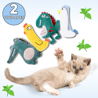 Pelúcia Pet Anti Stress Kit 2 Brinquedos para Gato c/ Catnip em Oferta na Shopee