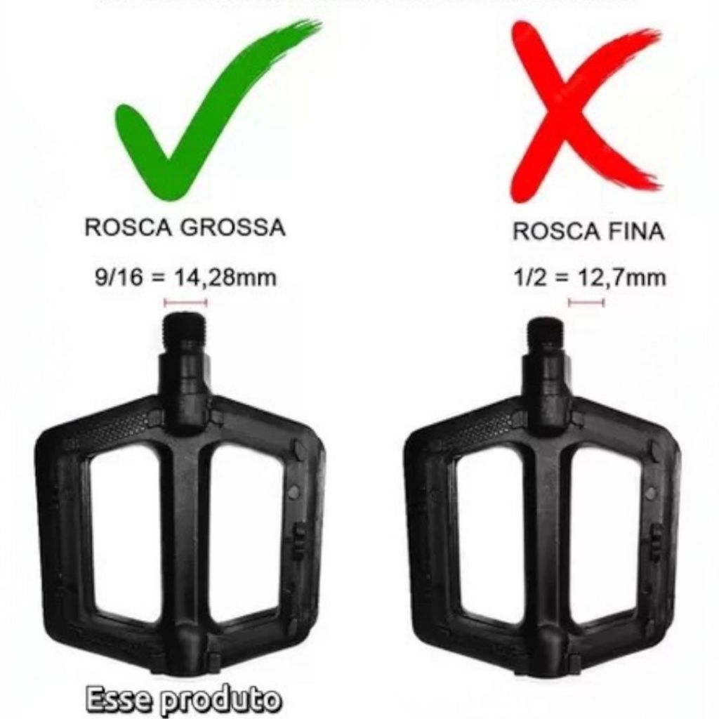 pedal plataforma rosca grossa 9/16 nylon c/ refletor bicicleta bike mtb aro 26 e 29 promoção — imagem 2 de 2