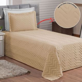 Colcha Cobre Leito Imperium Solteiro 2 Peças Matelasse em Oferta na Shopee