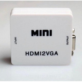 Mini Adaptador hdmi 2 vga Conversor Para Audio e Video
