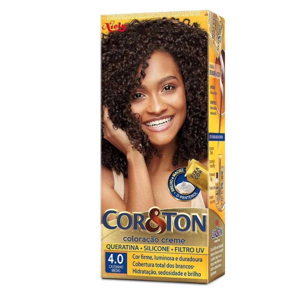 Tintura cor&ton niely 4.0 castanho médio