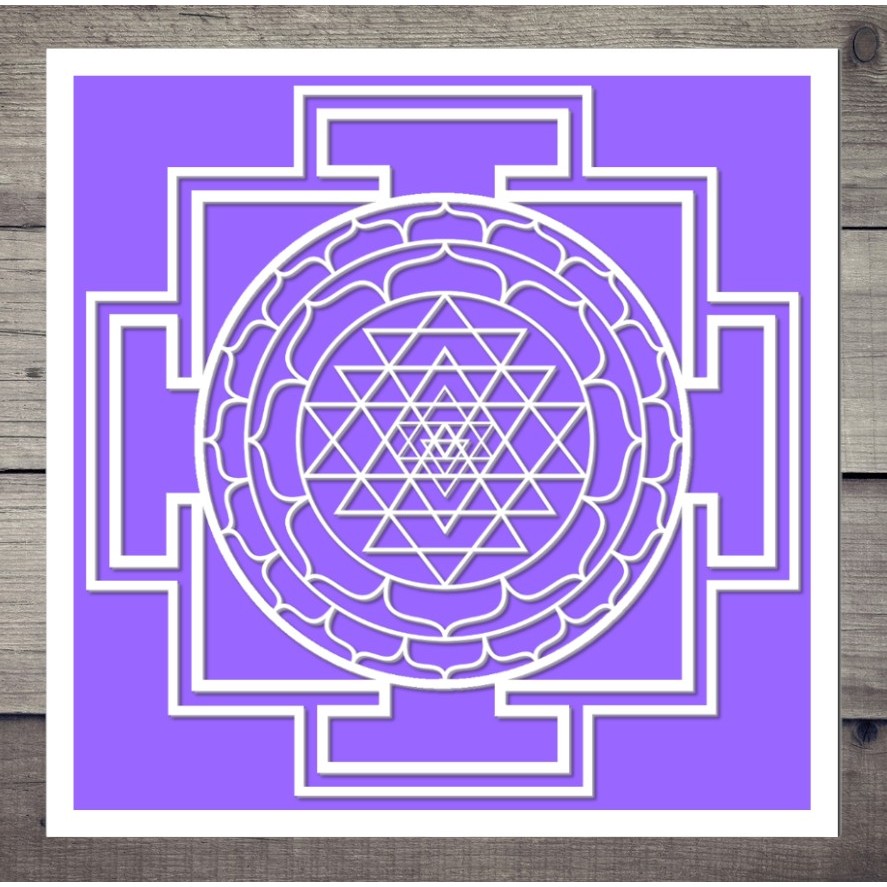 Mandala mantra Sri yantra Gayatri decoração bhagavad gita