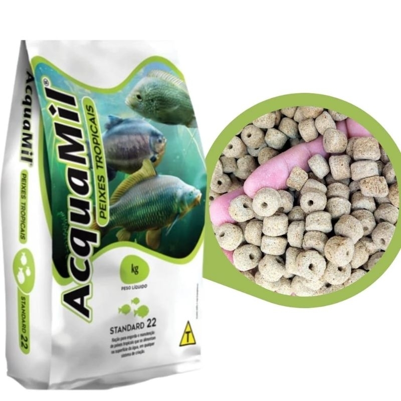 Ração Acquamil P22% Furadinha a Granel NOVA.