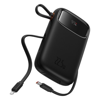 Baseus Power Bank QPOW Turbo Display Digital 20000mAh 22.5W - Bateria Portátil Rápida Cabo Integrado em Oferta na Shopee