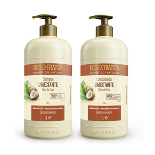 Kit Shampoo e Condicionador Umectante Coco Bio Extratus - 1L Óleo de Coco em Oferta na Shopee
