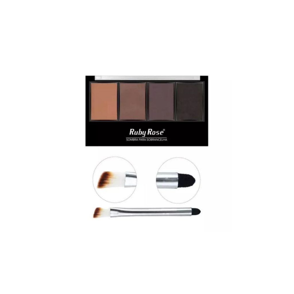 Paleta de Sombras de Sobrancelha Ruby Rose 4 tons