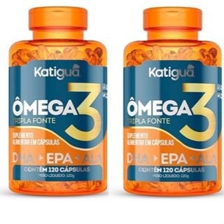 Kit 2 unidades Ômega 3 Tripla Fonte Katiguá 120 cápsulas cada em Oferta na Shopee
