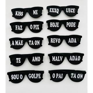Kit 10 Óculos Festa Frase Fume Festa Casamento Carnaval Várias cores em Oferta na Shopee