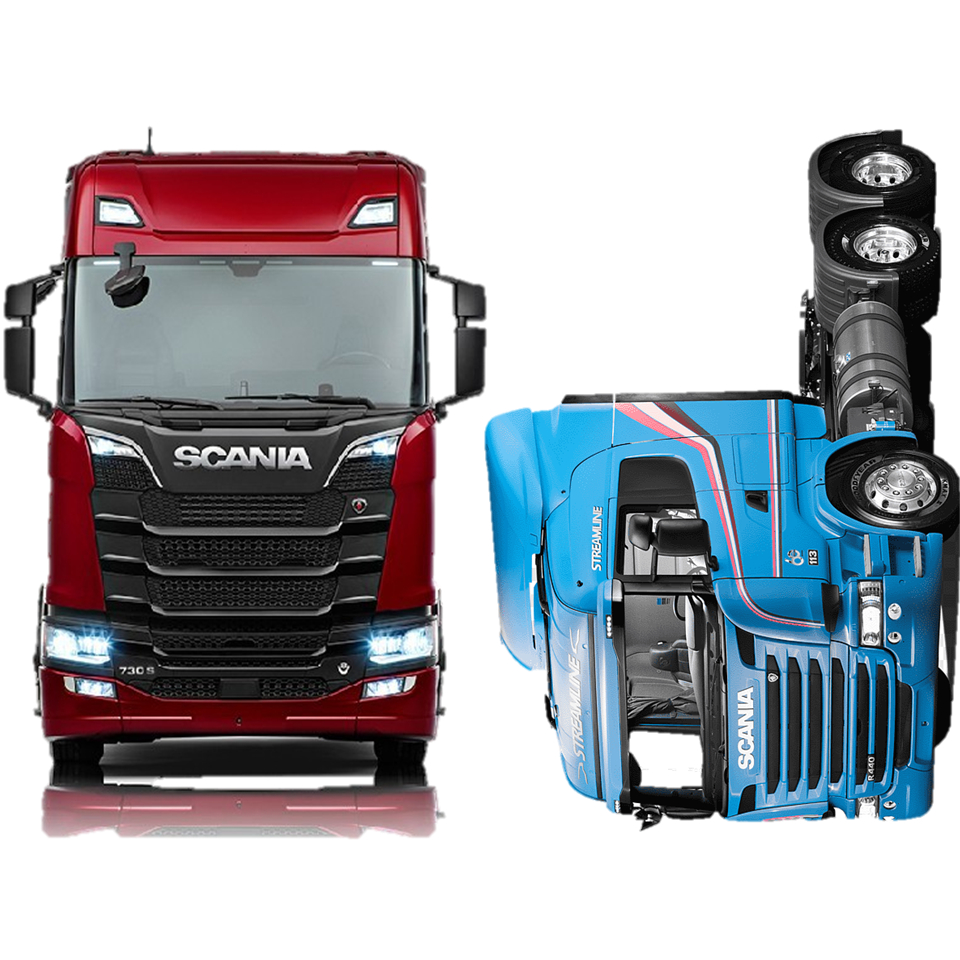 KIT 6 DISPLAYS DE MDF DE 20CM caminhao scania
