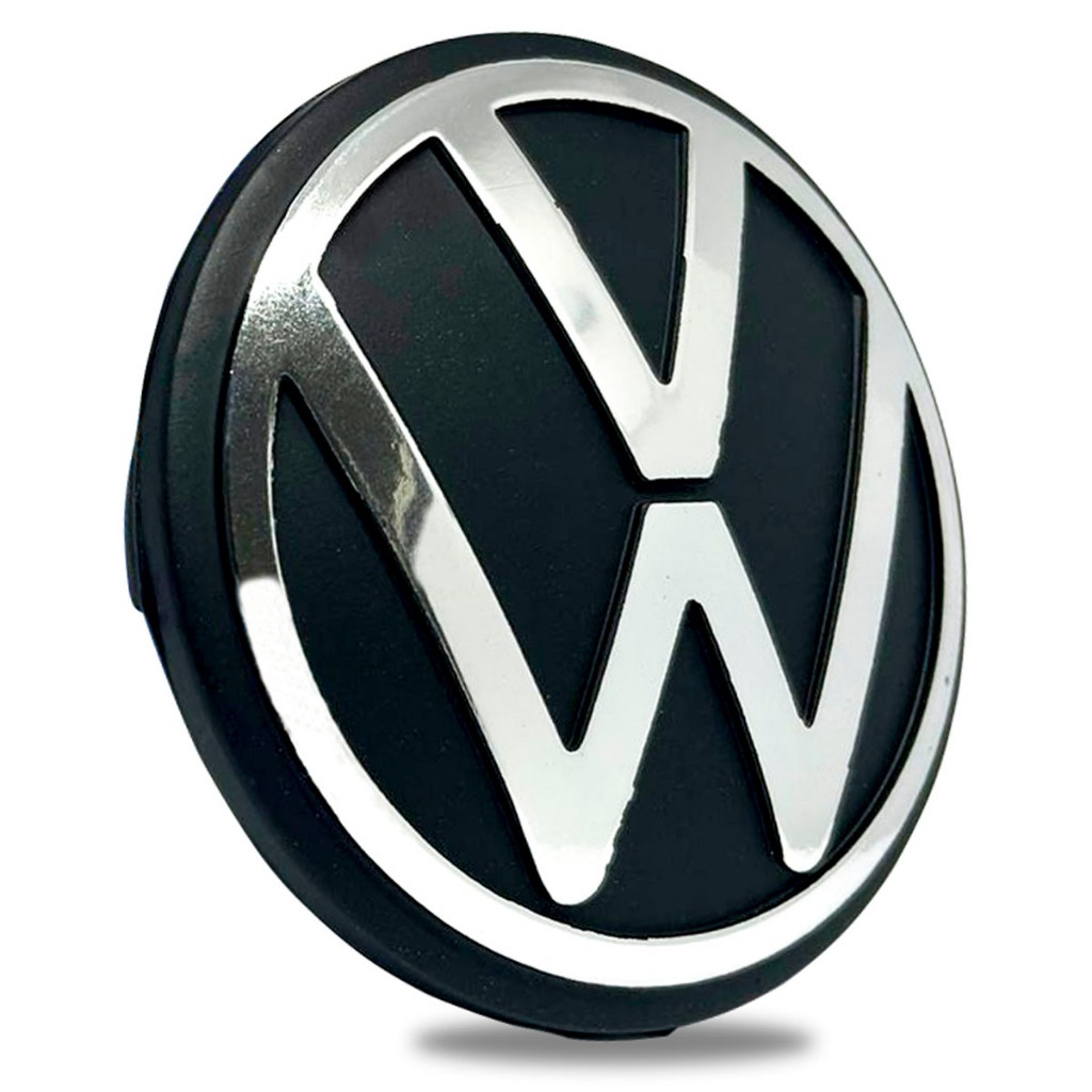 Calota Calotinha Centro Roda Jetta Passat Tiguan Golf Fusca Amarok Logo Novo 65mm