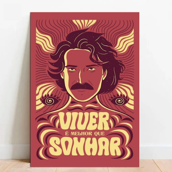 Quadro Placa Decorativa Belchior mpb musica Poster a2 60x40cm