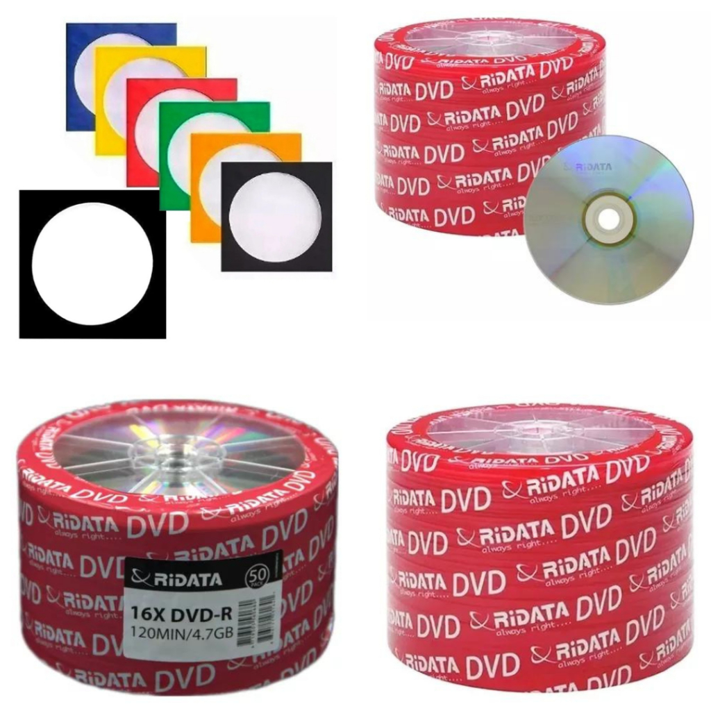 20 unidades de Mídia Virgem DVD-R 4.7gb 120min 16x - Ridata Grava Jogo PS2