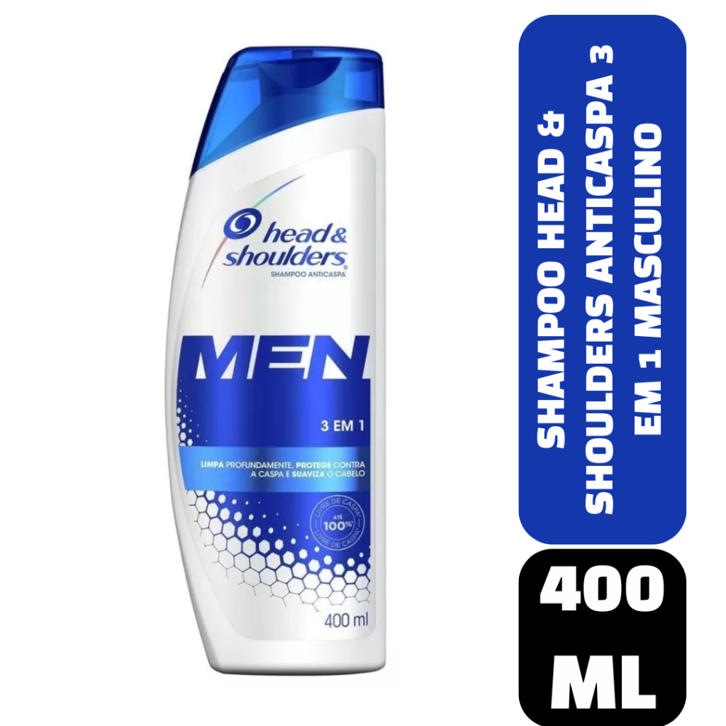 Shampoo Head & Shoulders Anticaspa 3 Em 1 Masculino 400ml