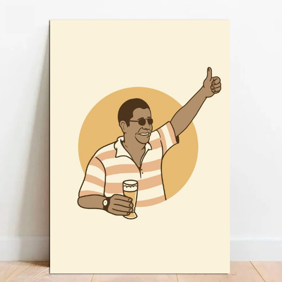 Quadro Zeca Pagodinho Samba  e pagode Decorativo sem moldura (8) em Oferta na Shopee