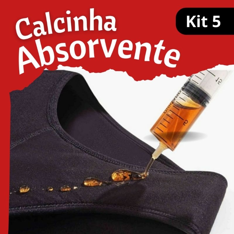 kit Calcinha Absorvente Menstrual Feminina Reutilizável