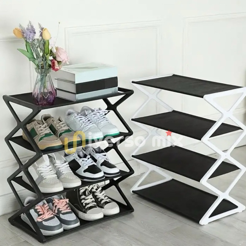 Sapateira Prateleira Premium Sanfonada 4 Andares Organizadora Multiuso Sapatos Livros Brin...
