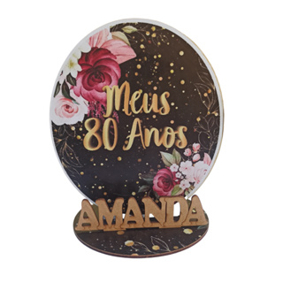 12 Centros de Mesa 80 anos Personalizado Lembranças Festa em Oferta na Shopee