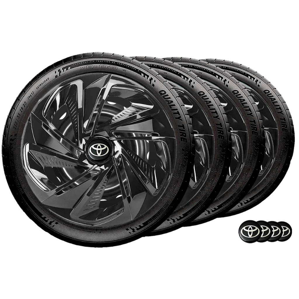 Jogo 4 Calota Esportiva Nitro Black Aro 14 Toyota Etios Corolla em Oferta na Shopee