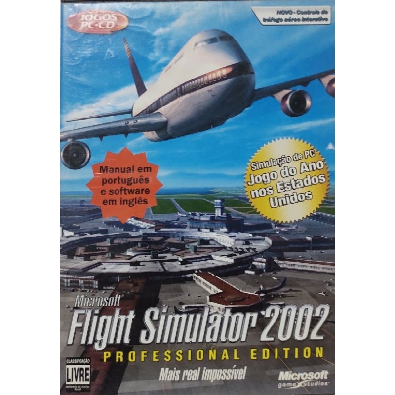 Jogo Pc Microsoft Flight Simulator 2002 Professional Edition Triplo Otimo Estado
