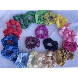Kit 6/12/24 unidades Xuxinha Cetim Costura Escondida, Diversas Cores. Envio em 24horas, modelo scrunchie em Oferta na Shopee