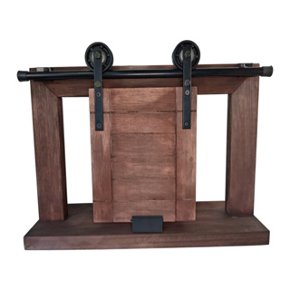 Kit para Porta Celeiro até 65cm Trilho Tubular Preto Inteiro - 1,20m em Oferta na Shopee