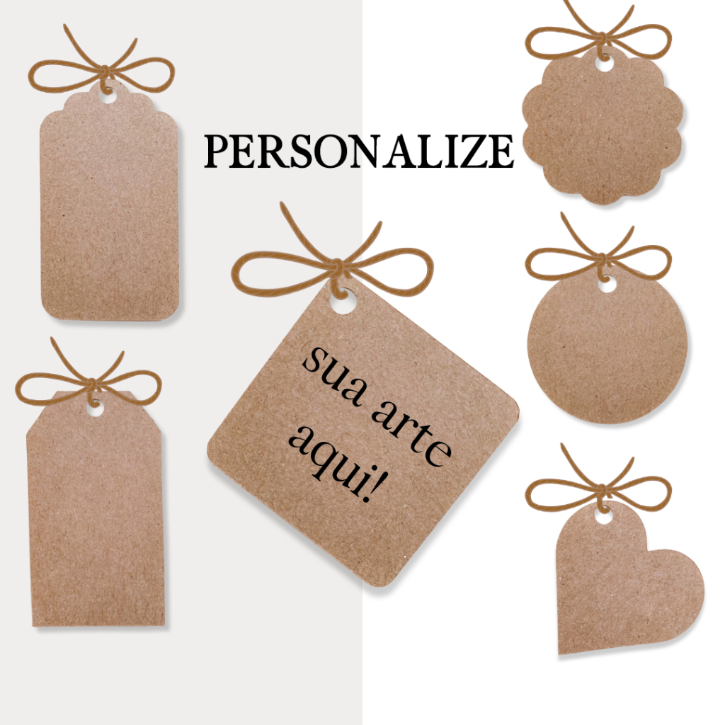 tag kraft personalize em Oferta na Shopee
