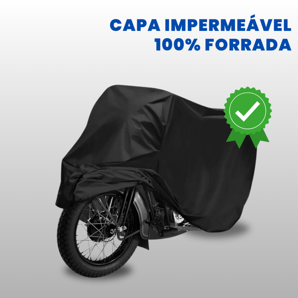 Capa de Cobrir Moto Couro C/ FORRO Macio Não Risca em Oferta na Shopee