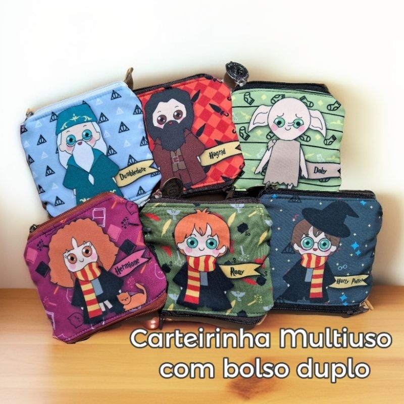 Carteirinha Multiuso com bolso duplo Harry Potter