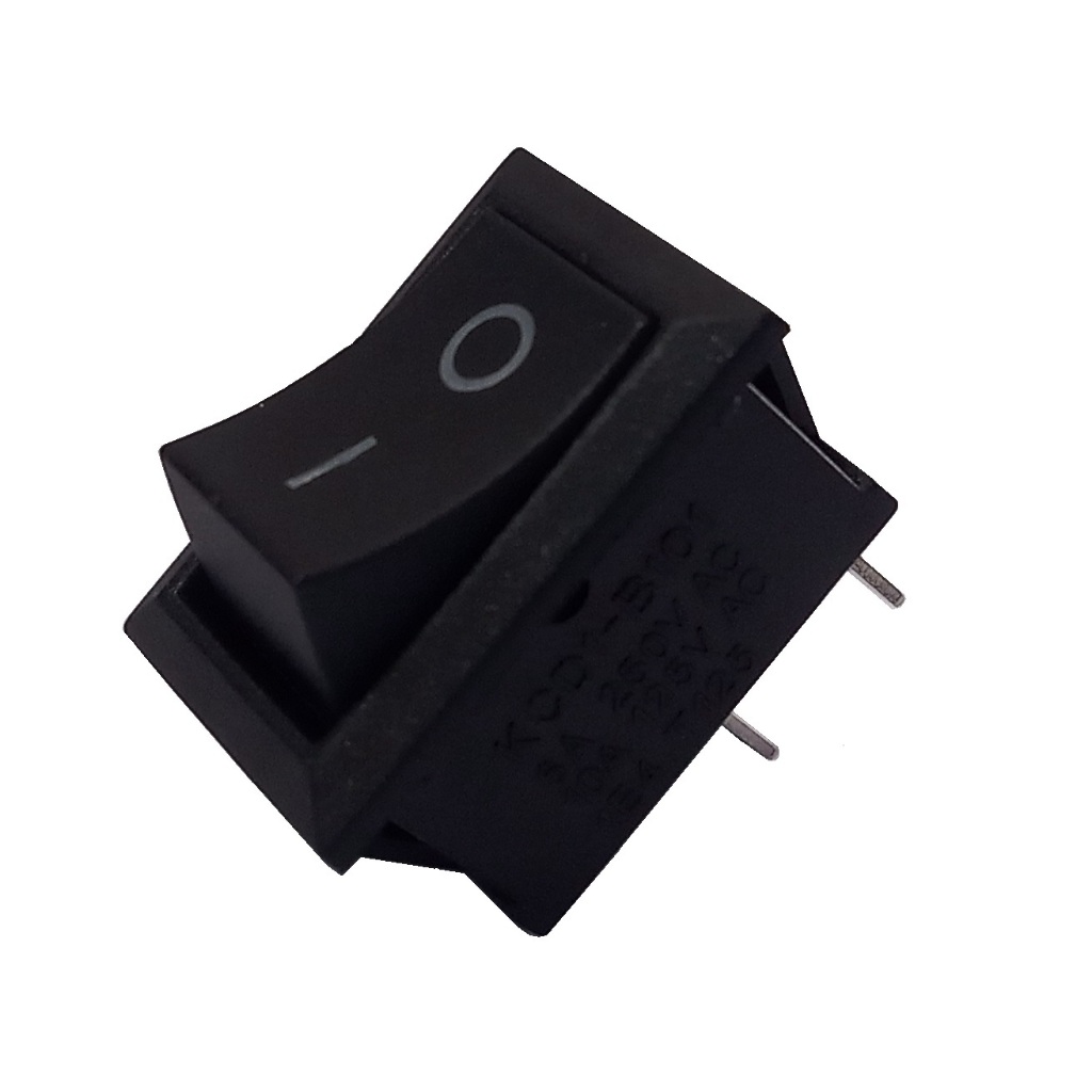 Botão chave interruptor Retângular Preto Tic Tac Liga Desliga on off Chave Gangorra