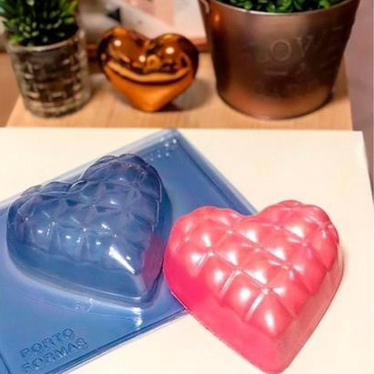 1~5 Forma Porto Com Silicone (3 partes) Para Chocolate CORAÇÃO ALMOFADINHA - CÓD 02 em Oferta na Shopee