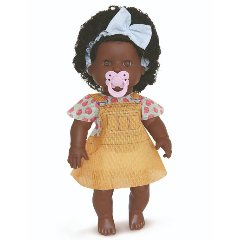 Boneca Negra Coleção Danadinhas Sapeca Com Chupeta Cabelo Cacheado - Envio Imediato -