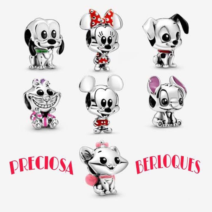 Berloque charm disney baby mickey minnie gatinhha marie stich plutos gato da alice dálmata filme desenho/ estilo pandora vivara life