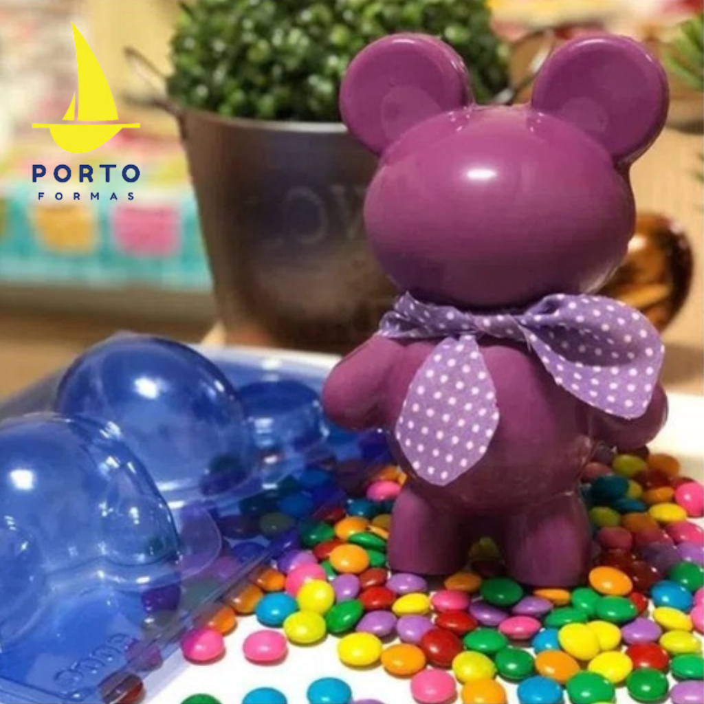 1~5 Forma Porto Com Silicone (3 partes) Para Chocolate URSINHO - CÓD  p05 (PROMOÇÃO PORTO) em Oferta na Shopee
