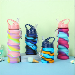 Garrafa Silicone Retrátil Dobrável Portátil De 250ml A 500ml Colorida em Oferta na Shopee