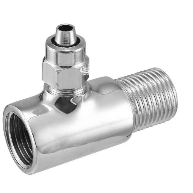 Adaptador universal Bucha T Metal 1/2" x 1/2" x Mangueira FINA (1/4")  -  BTM12F